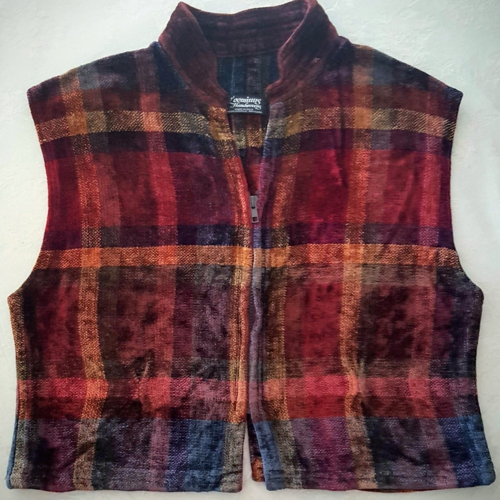 Offers Luxury Chenille Vest Fiber Art Handwoven